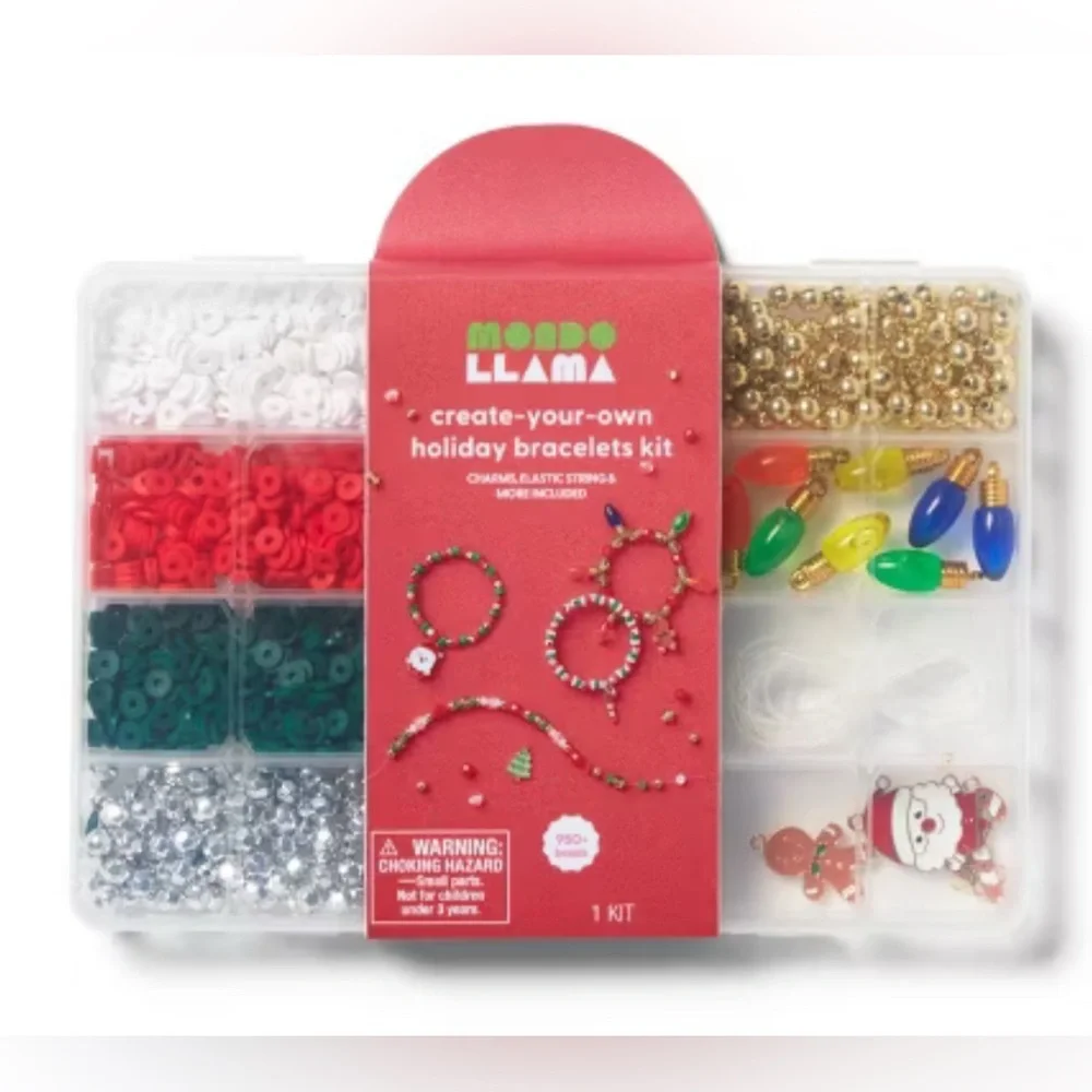 NEW!! Holiday Craft Beaded Charm Bracelet Activity Kit- (NWT)